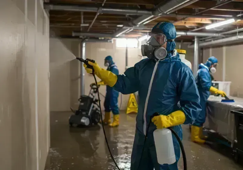 Basement Sanitization and Antimicrobial Treatment process in Bourbonnais, IL